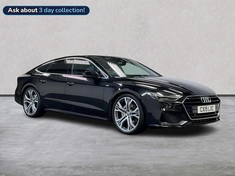 Black Used 2019 Audi A7 S-Line Hatchback | £24,074 (Fair price) - Image 1/4
