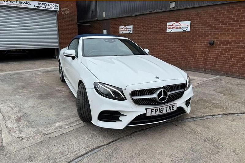 Used Mercedes E220 AMG line 2018 White Cabriolet