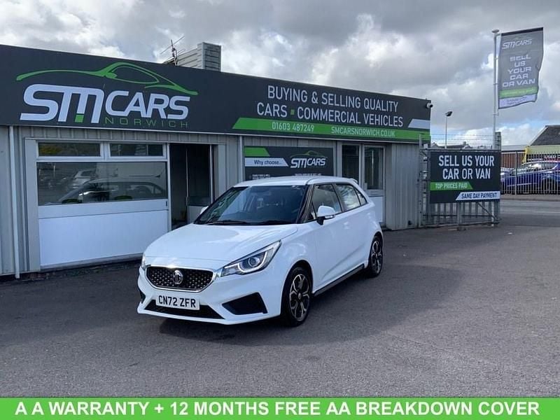 Used MG MG3 Excite 106 HP (77 kW) 2022 White Hatchback