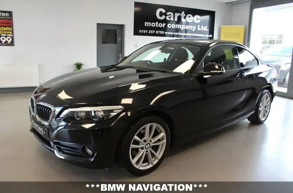 Begagnad BMW 218 Sport Line 150 HK (110 kW) 2019 Svart Sportkupé