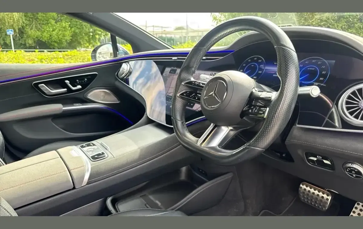 Used Mercedes EQS450+ AMG Line Premium Plus 244 kW (333 HP) 2023 Sodalite blue Sedan