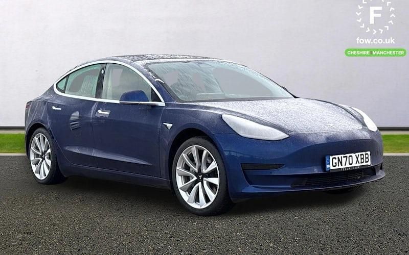 Used Tesla Model 3 Standard Range 239 kW (325 HP) 2020 Blue Sedan