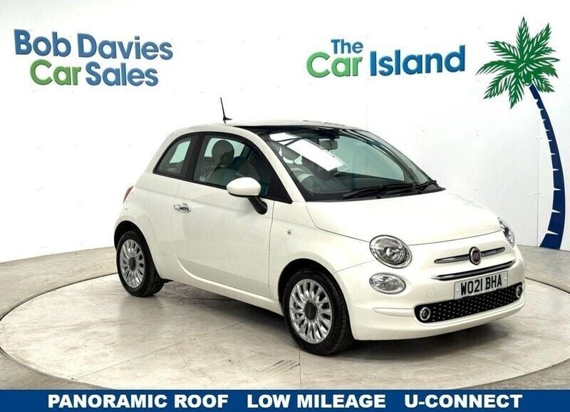 White Used 2021 Fiat 500 Lounge Hatchback | £8,650 (Fair price) - Image 1/4
