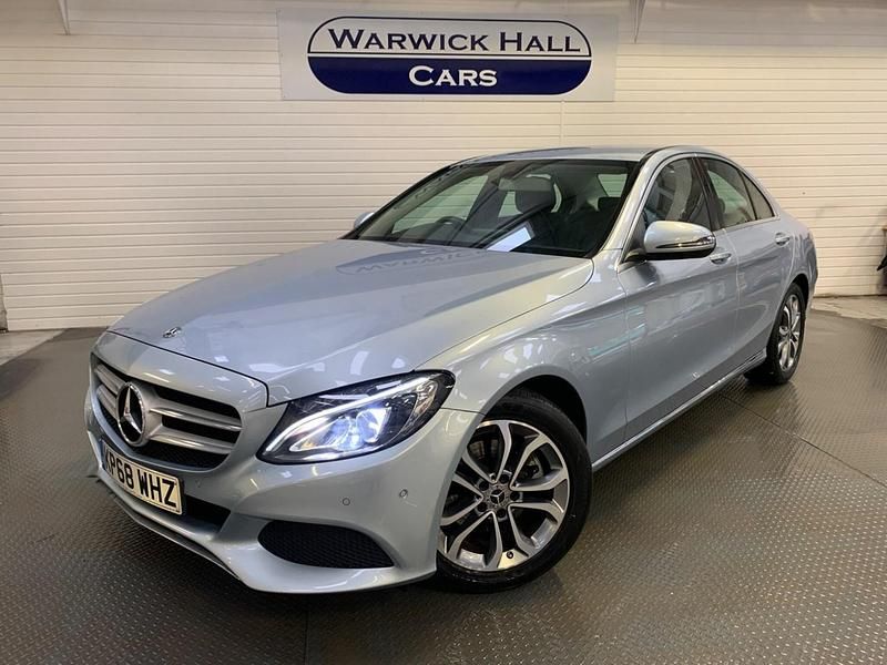 Begagnad Mercedes C220 2018 Silver Sedan