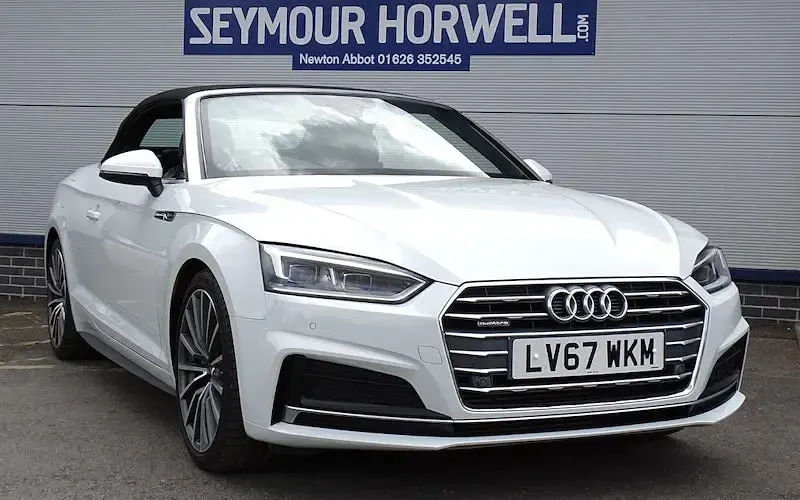 Used Audi A5 Cabriolet S-Line 252 HP (185 kW) 2017 White Cabriolet
