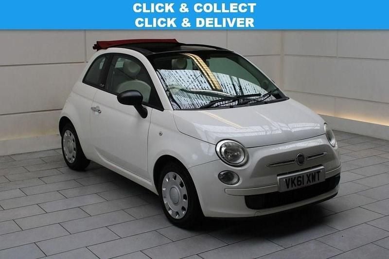 Used Fiat 500 Pop 85 HP (62 kW) 2011 White Cabriolet