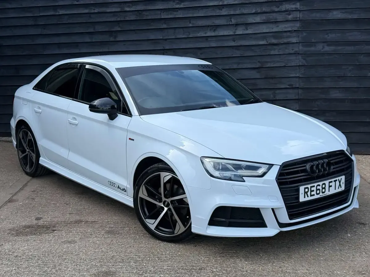 Used Audi A3 Black Edition 116 HP (85 kW) 2018 White Sedan