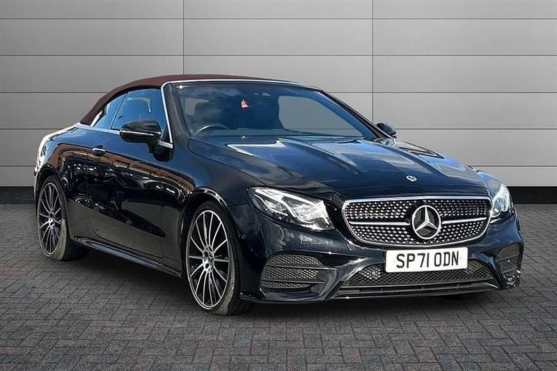 Used Mercedes E300 AMG line 245 HP (180 kW) 2021 Black Cabriolet