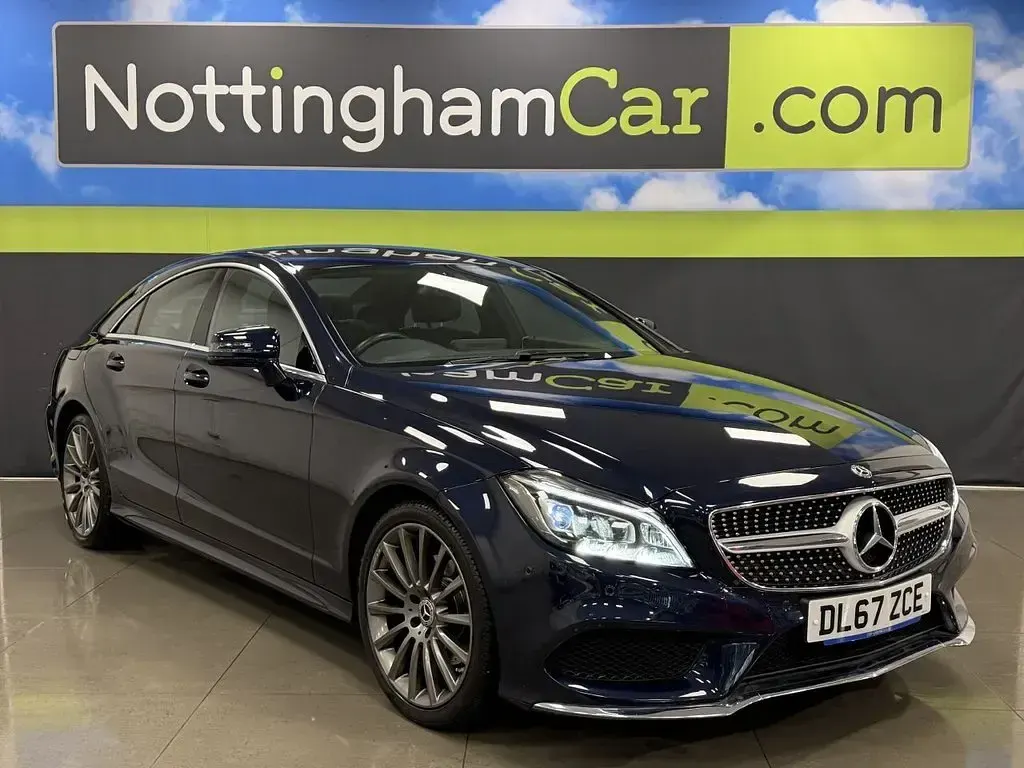 Used Mercedes CLS220 AMG line 177 HP (130 kW) 2017 Blue Coupe