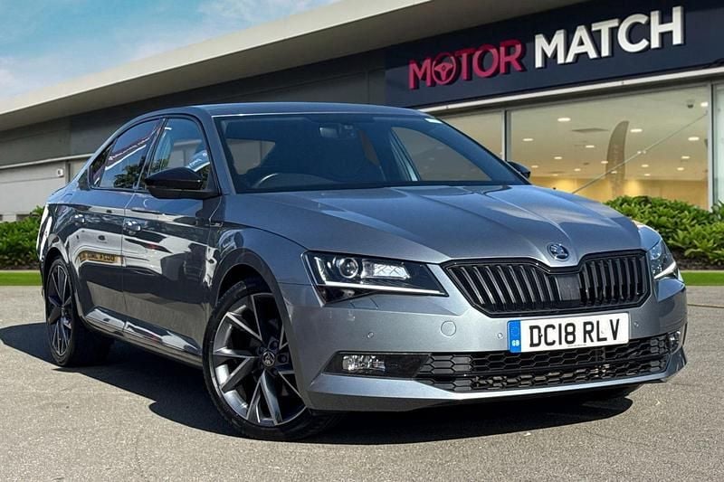 Grey Used 2018 Skoda Superb SportLine Hatchback | £17,208 (Good price) - Image 1/4