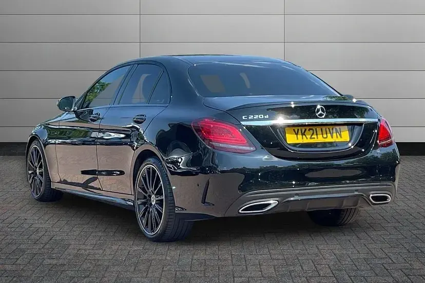 Used Mercedes C220 AMG line 191 HP (140 kW) 2021 Obsidian black Sedan
