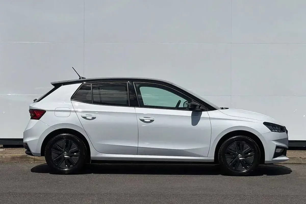 Used Skoda Fabia Colour Edition 113 HP (83 kW) 2024 Moon white metallic black magic pearl effect Hatchback