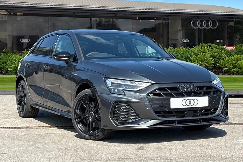 Grey New 2025 Audi A3 Sportback e-tron Black Edition Sedan | £37,480 (Expensive) - Image 1/4