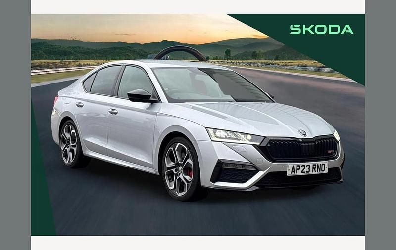 Brilliant silver Used 2023 Skoda Octavia vRS Hatchback | £24,985 (Fair price) - Image 1/3