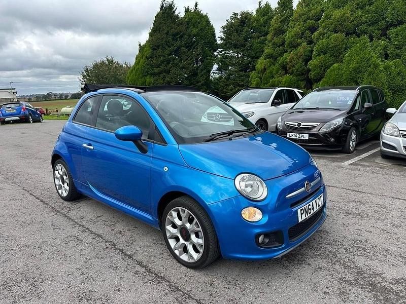 Used Fiat 500 S 69 HP (50 kW) 2014 Blue Cabriolet