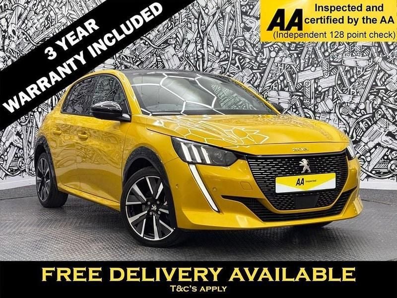 Yellow Used 2021 Peugeot 208 GT Hatchback | £14,295 (Fair price) - Image 1/2