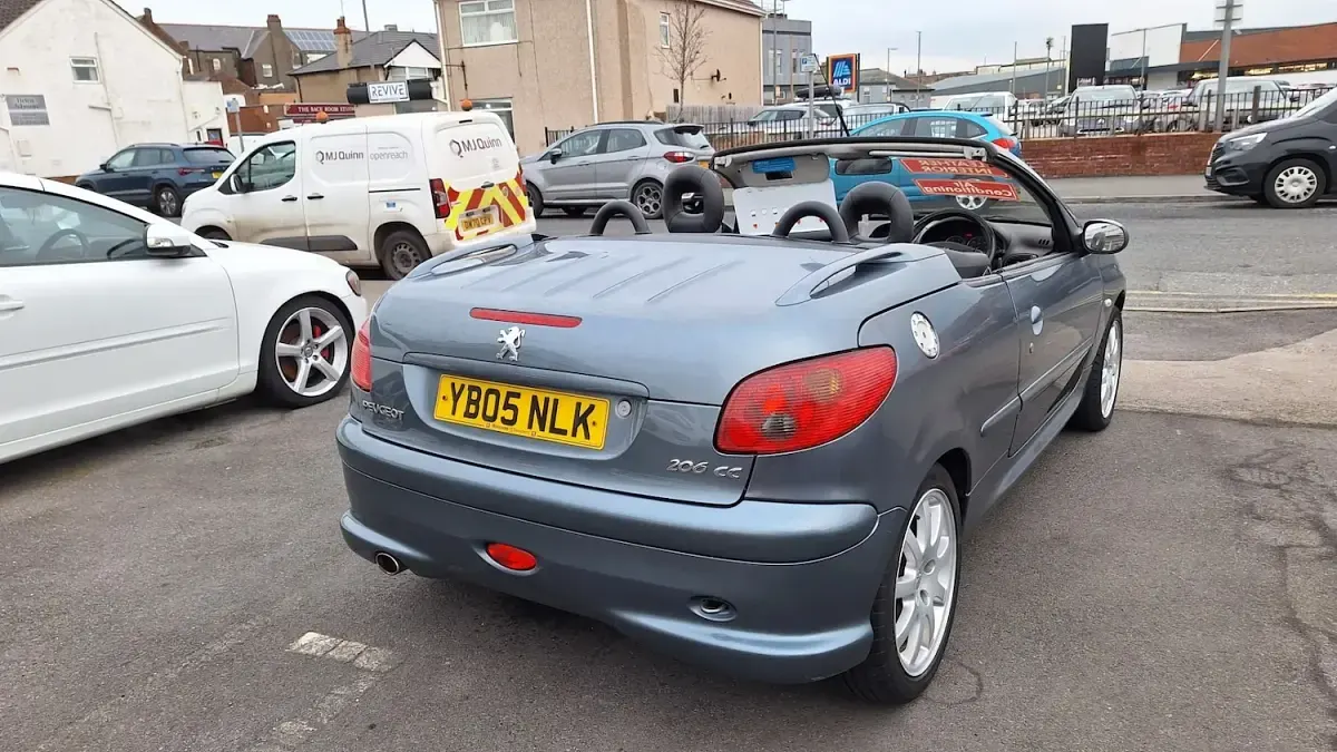 Used Peugeot 206 CC Allure 107 HP (78 kW) 2005 Grey Cabriolet