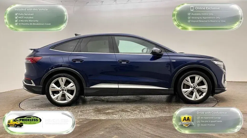 Used Audi Q4 Sportback e-tron S-Line 150 kW (204 HP) 2023 Blue SUV