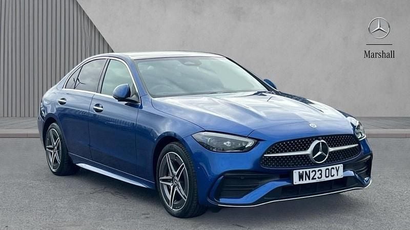 Blue Used 2023 Mercedes C300e AMG Line Premium Plus Sedan | £33,650 (Fair price) - Image 1/4