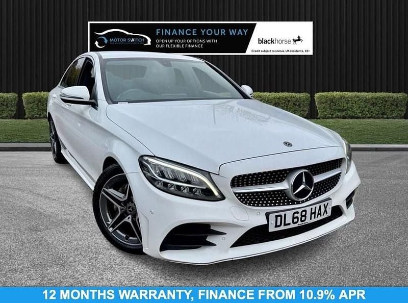 White Used 2019 Mercedes C200 AMG line Sedan | £14,595 (Good price) - Image 1/3