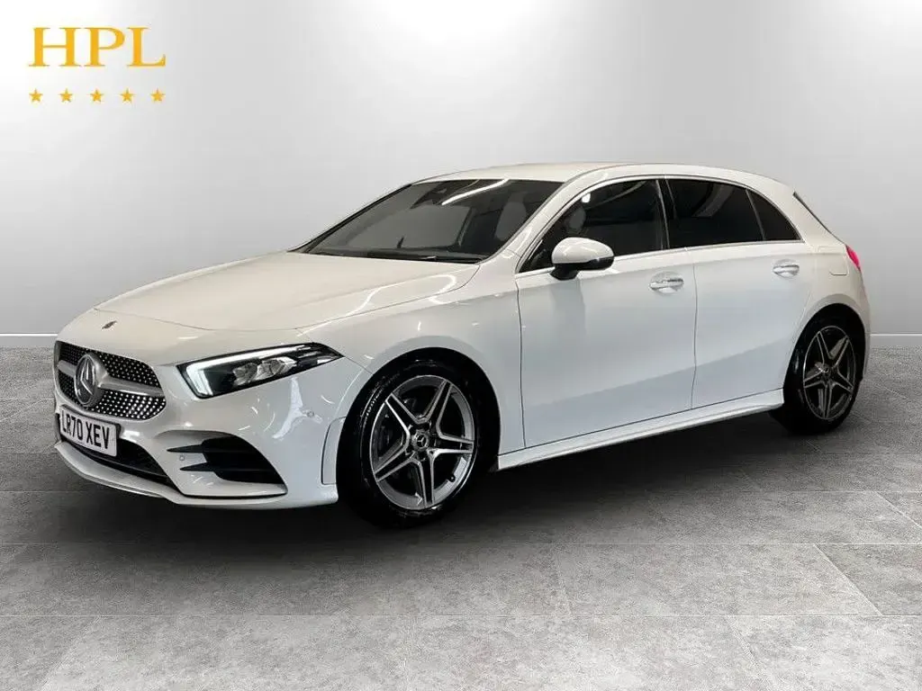 Used Mercedes A200 AMG line 163 HP (119 kW) 2020 White Hatchback