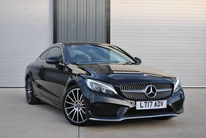 Black Used 2017 Mercedes C220 AMG line Coupe | £12,462 (Fair price) - Image 1/4