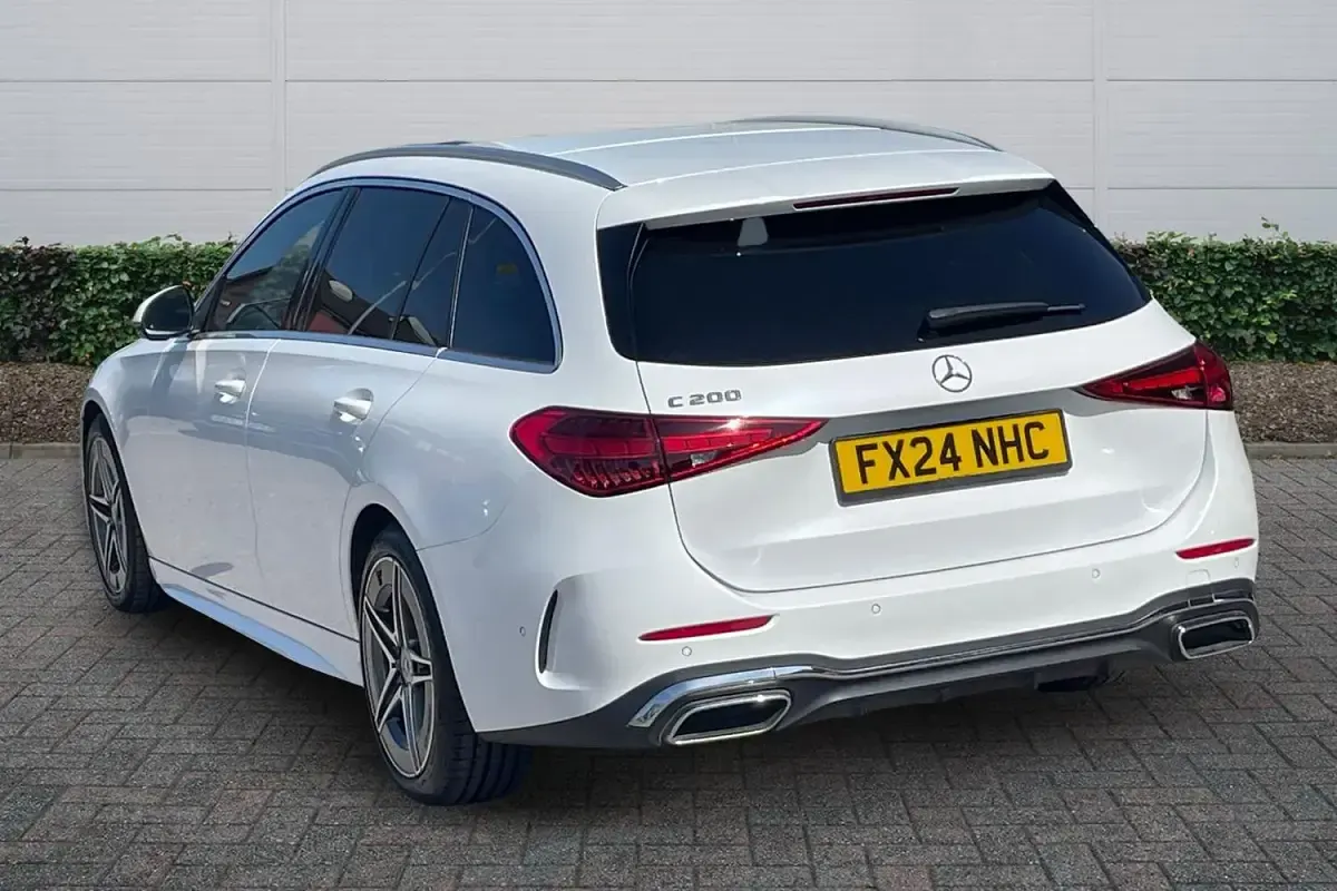 Used Mercedes C200 AMG line 2024 White Estate