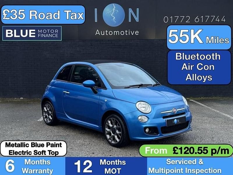 Blue Used 2014 Fiat 500 S Cabriolet | £5,995 (Fair price) - Image 1/4