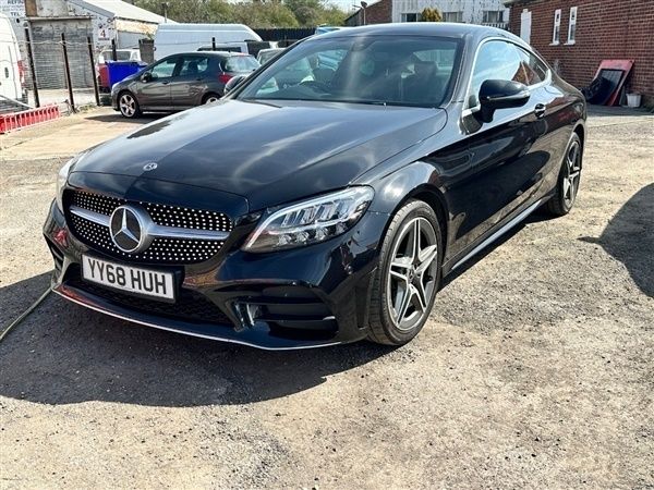Black Used 2018 Mercedes C220 AMG line Coupe | £15,995 (Fair price) - Image 1/1