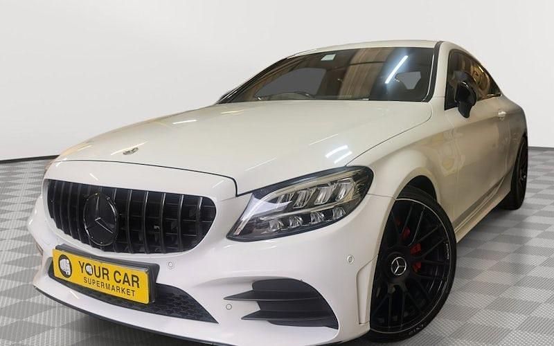 Used Mercedes C200 AMG line 198 HP (145 kW) 2019 White Coupe