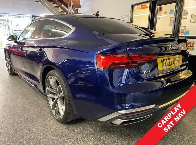 Used Audi A5 Sportback S-Line 204 HP (150 kW) 2021 Blue Hatchback
