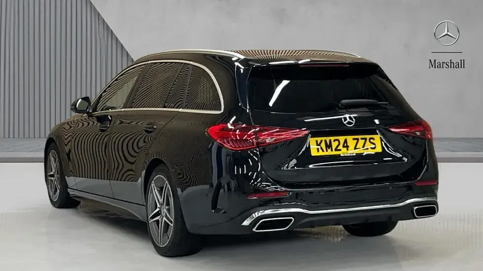 Used Mercedes C220 AMG line 200 HP (147 kW) 2024 Black Estate