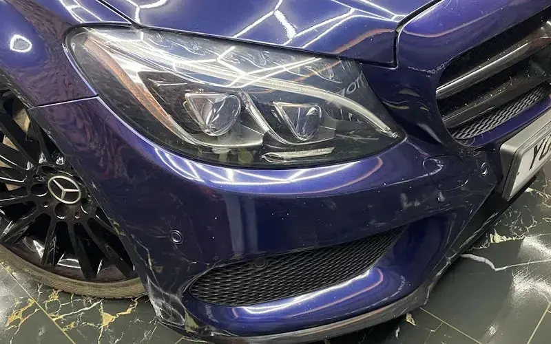 Used Mercedes C220 AMG Line Premium 170 HP (125 kW) 2016 Blue Sedan
