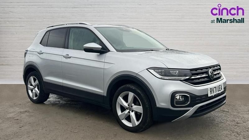 Reflex silver metallic Used 2021 VW T-Cross SEL SUV | £14,535 (Fair price) - Image 1/4