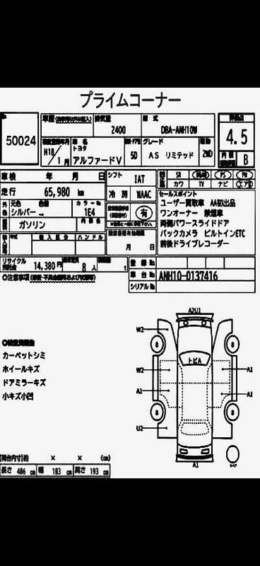 Used Toyota Alphard Limited 159 HP (116 kW) 2006 Grey MPV