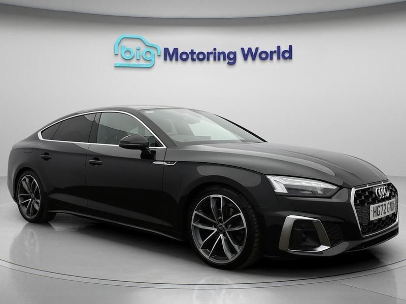 Black Used 2022 Audi A5 S-Line Hatchback | £24,700 (Good price) - Image 1/4