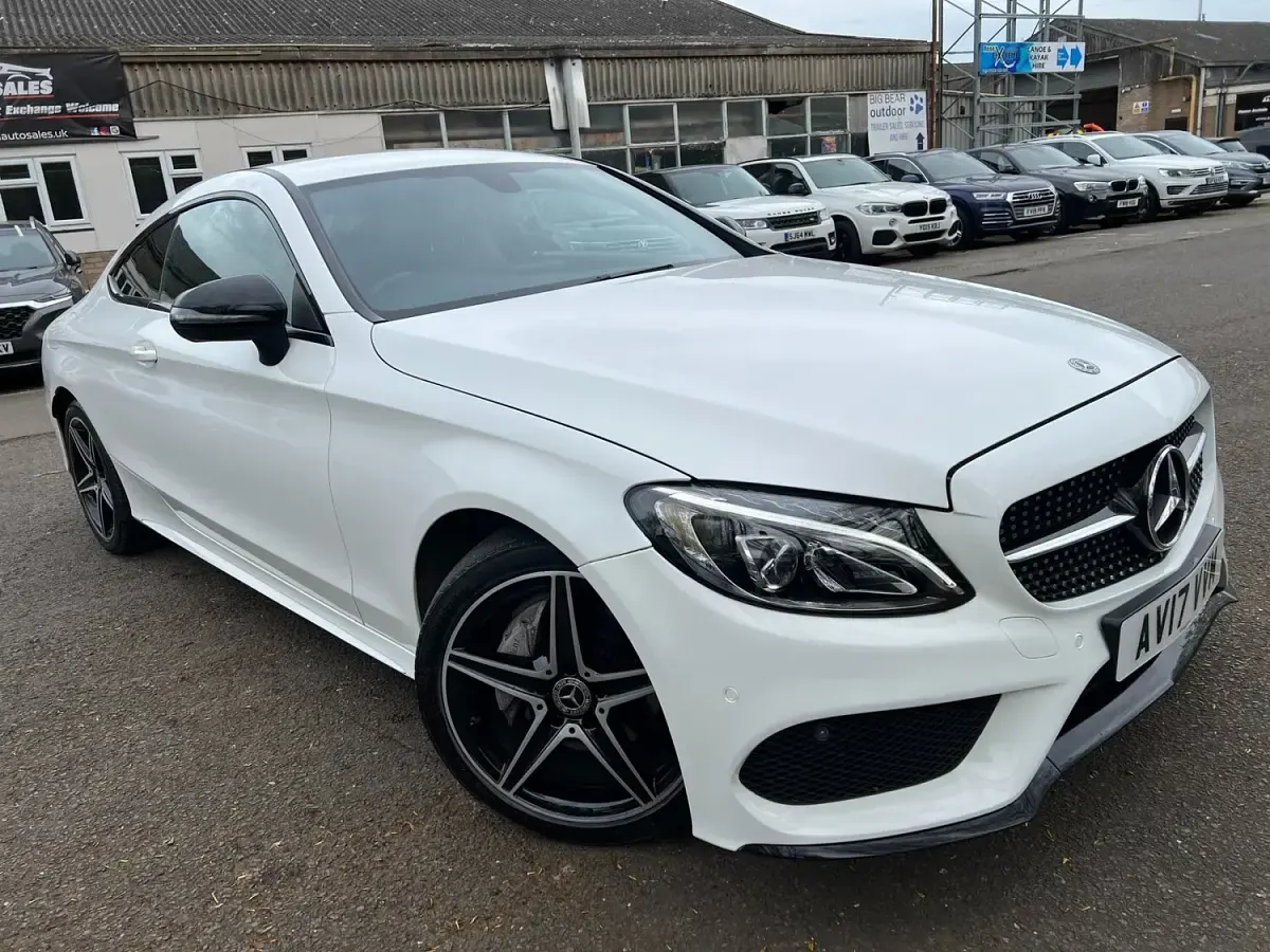 Used Mercedes C200 AMG line 184 HP (135 kW) 2017 White Coupe