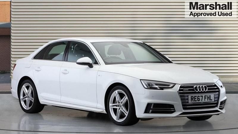 White Used 2017 Audi A4 S-Line Sedan | £17,691 (Fair price) - Image 1/4