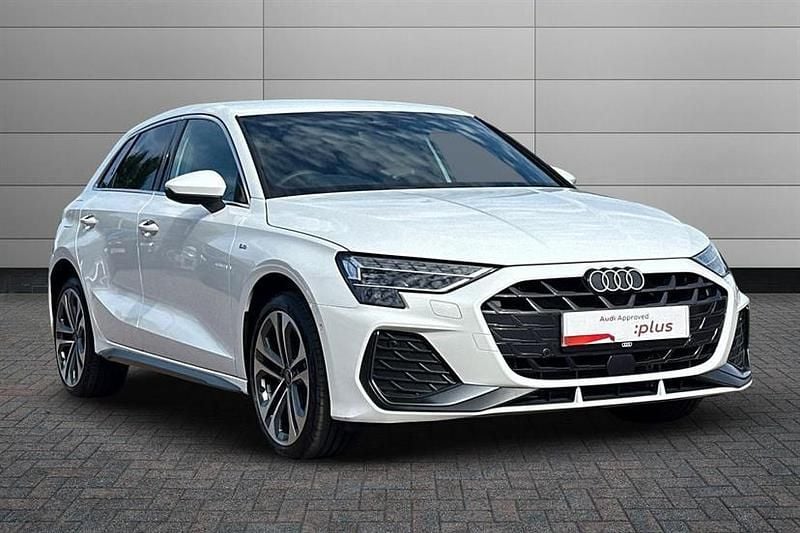 Arkona white Used 2025 Audi A3 e-tron S-Line Hatchback | £28,595 (Fair price) - Image 1/4