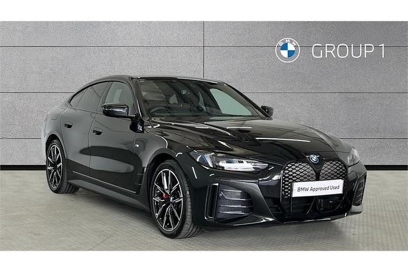 Black sapphire metallic paint Used 2025 BMW i4 M Sport Sedan | £35,990 (Good price) - Image 1/4
