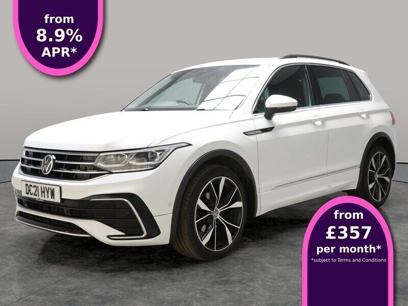 White Used 2021 VW Tiguan R-line SUV | £24,338 (Good price) - Image 1/1