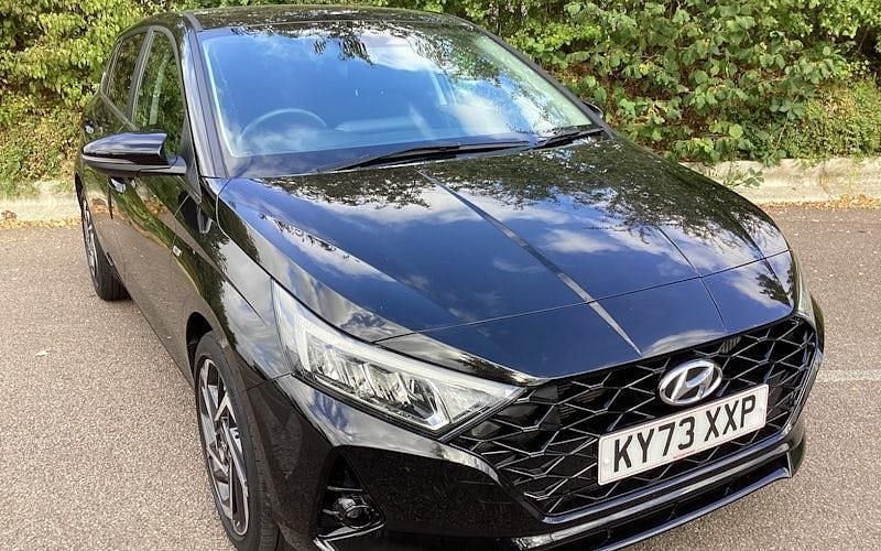 Phantom black Used 2023 Hyundai i20 Premium Hatchback | £15,395 (Fair price) - Image 1/4