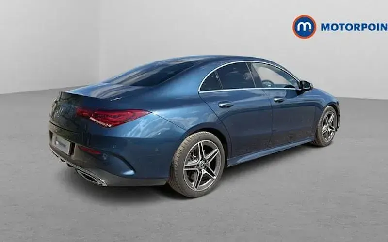 Used Mercedes CLA250 AMG line 224 HP (164 kW) 2022 Blue Coupe