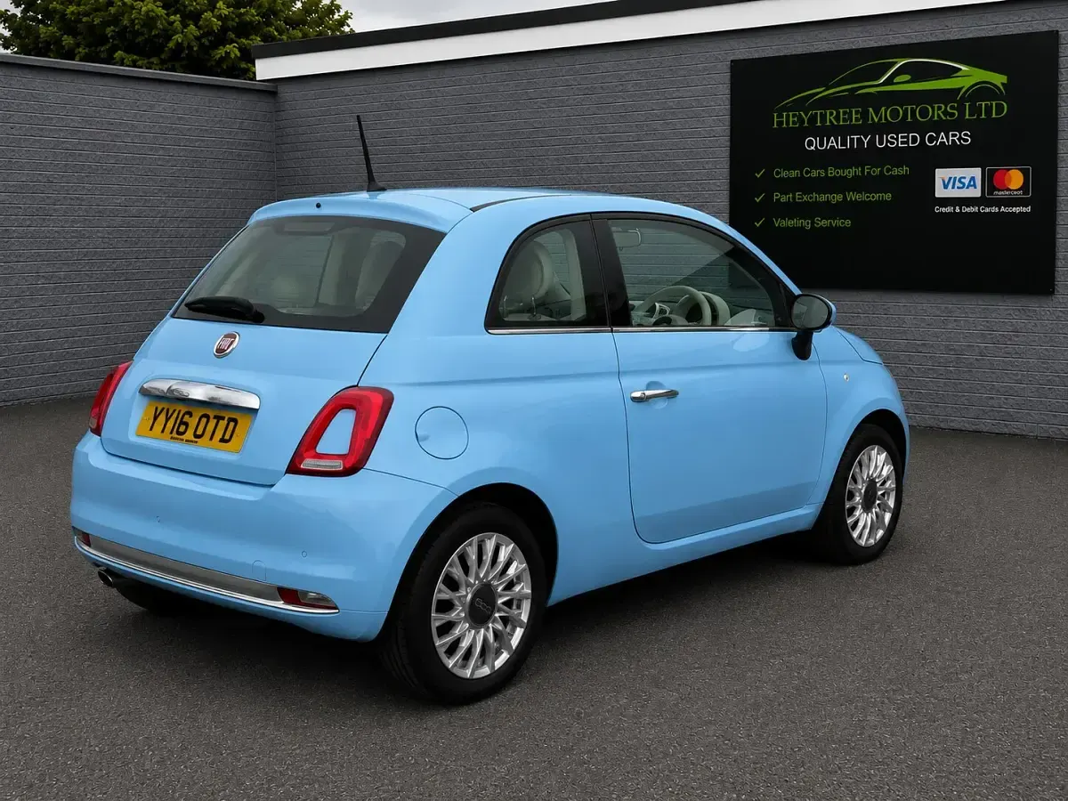 Used Fiat 500 Lounge 69 HP (50 kW) 2016 Blue Hatchback