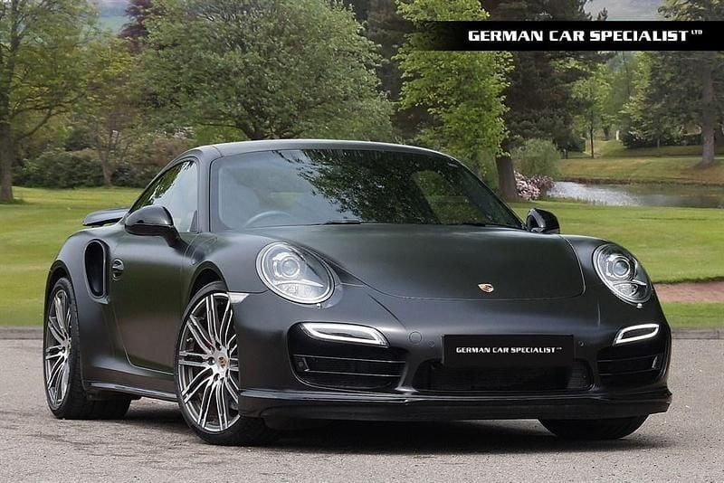 Satin black Used 2014 Porsche 911 Turbo Coupe | £67,990 - Image 1/4