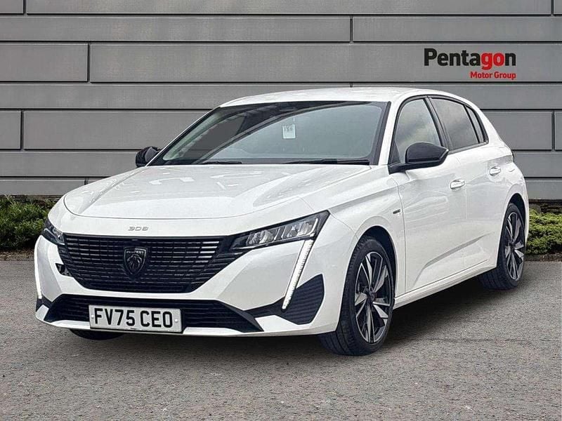 New Peugeot 308 Allure 177 HP (130 kW) 2025 White Hatchback