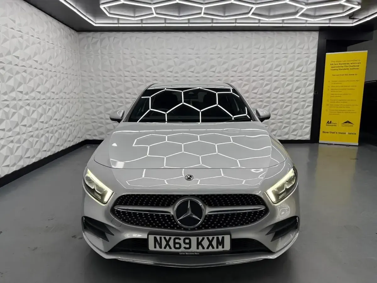 Used Mercedes A180 AMG line 116 HP (85 kW) 2019 Silver Hatchback