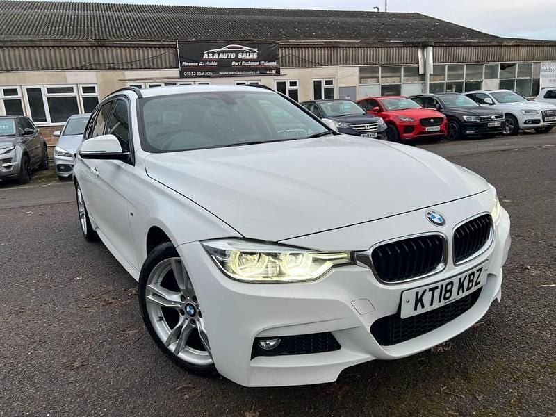 White Used 2018 BMW 320 M Sport Estate | £9,495 (Good price) - Image 1/4