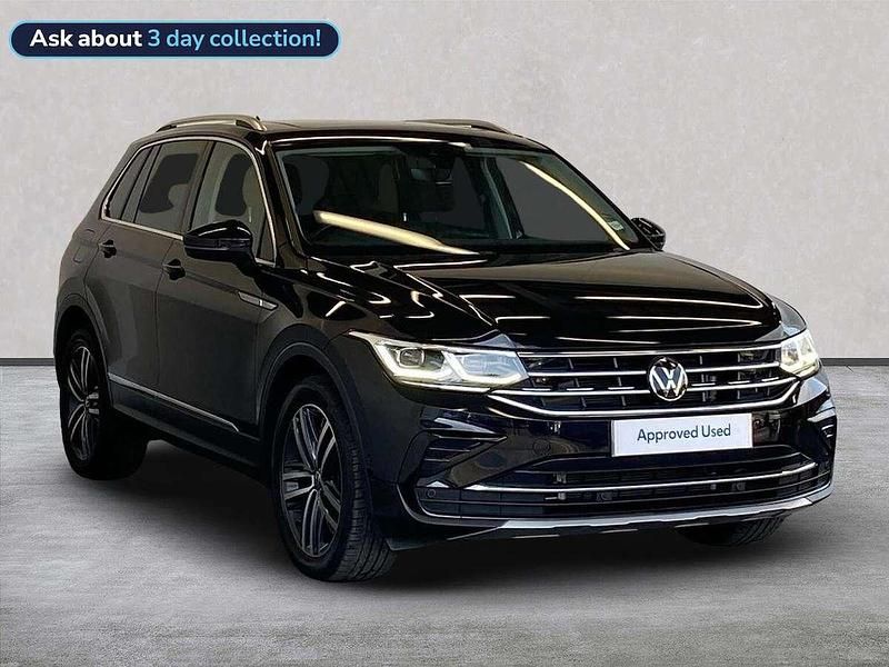 Black Used 2023 VW Tiguan Elegance SUV | £27,890 (Fair price) - Image 1/4