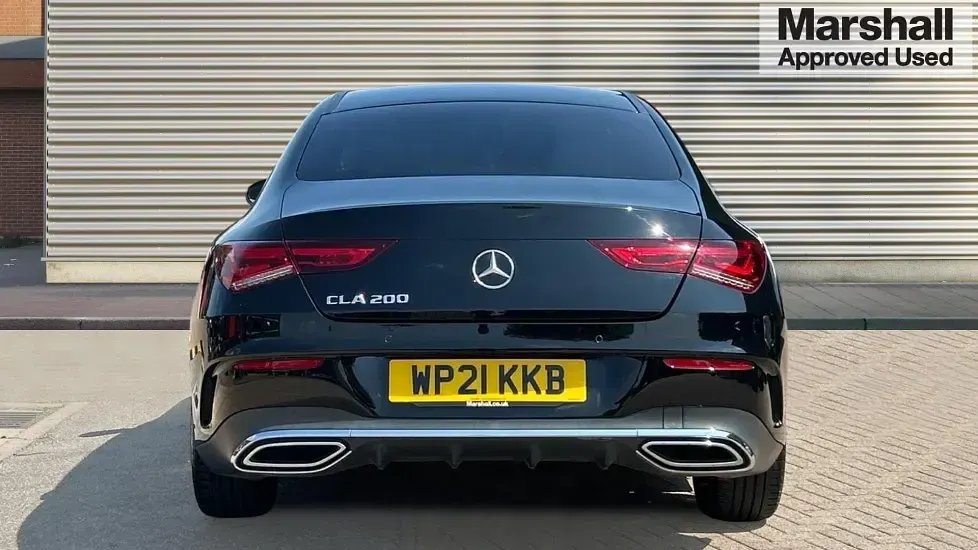 Used Mercedes CLA200 AMG line 163 HP (119 kW) 2021 Black Coupe